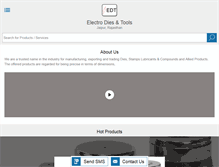 Tablet Screenshot of electrodiestools.com
